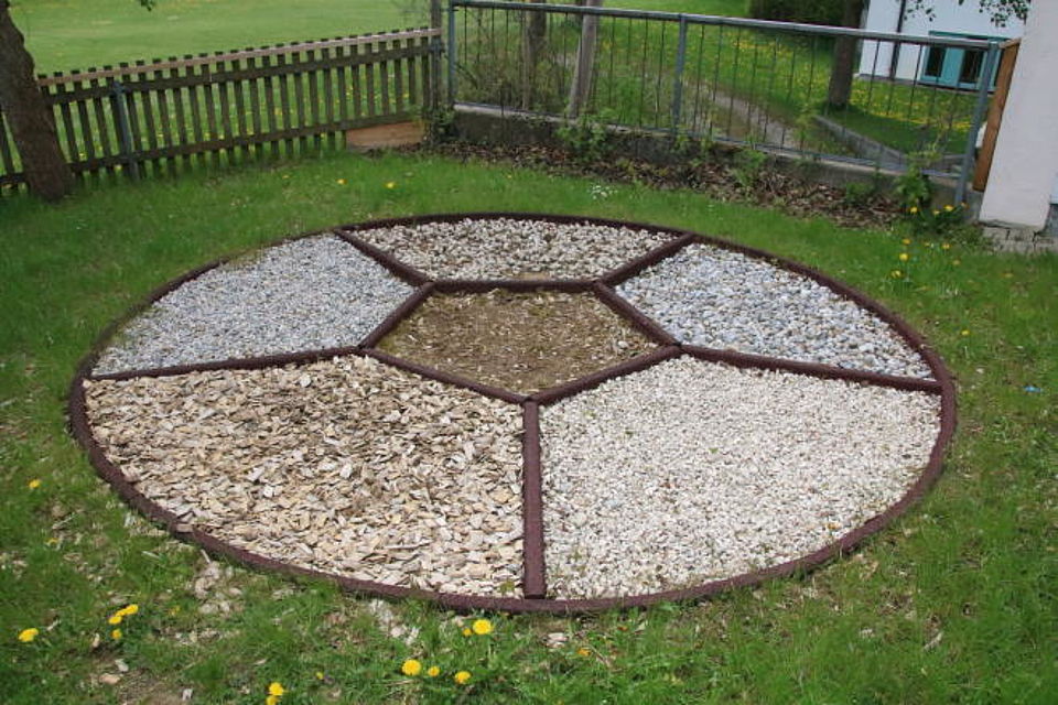 Barfußpfad im Garten