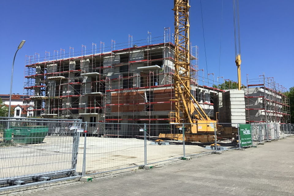 Rohbau des BRK Sozialzentrums am 31.05.2021