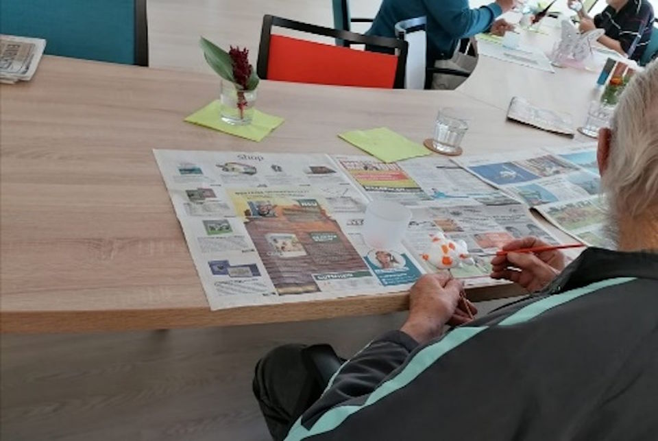 Lesen der Tageszeitung