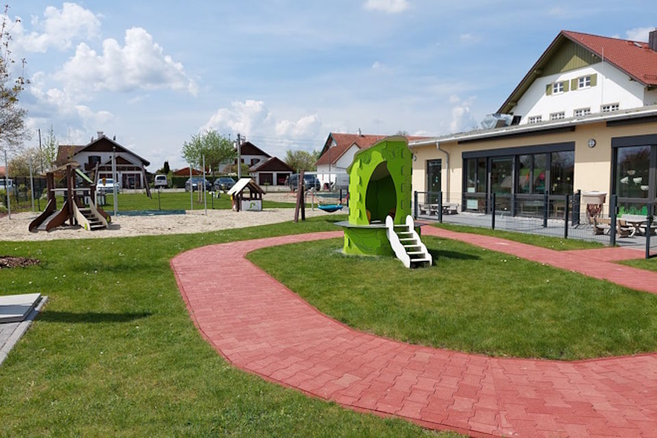 Blick in den Garten der Krippengruppe